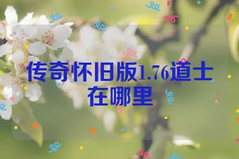 传奇怀旧版1.76道士在哪里