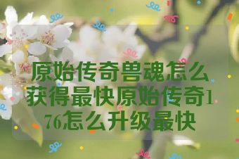 原始传奇兽魂怎么获得最快原始传奇176怎么升级最快