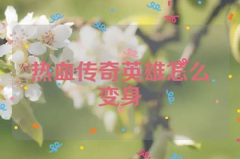 热血传奇英雄怎么变身