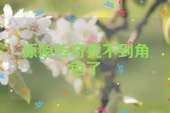 原始传奇找不到角色了