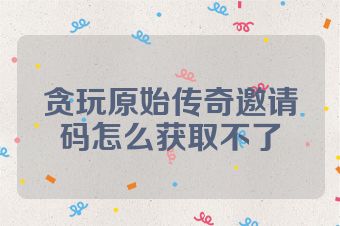 贪玩原始传奇邀请码怎么获取不了