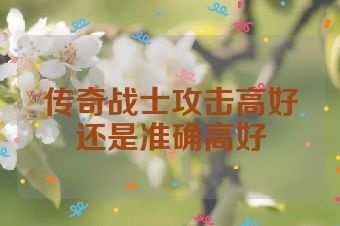 传奇战士攻击高好还是准确高好