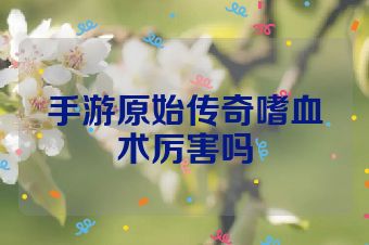 手游原始传奇嗜血术厉害吗