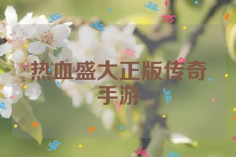 热血盛大正版传奇手游