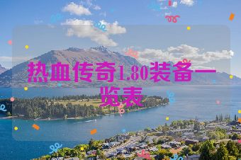 热血传奇1.80装备一览表