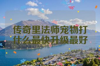 传奇里法师宠物打什么最快升级最好