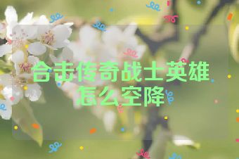 合击传奇战士英雄怎么空降