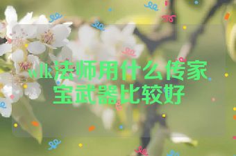 wlk法师用什么传家宝武器比较好