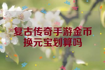 复古传奇手游金币换元宝划算吗