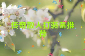 传奇散人打装备推荐