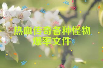 热血传奇各种怪物爆率文件