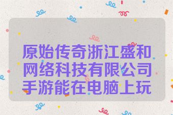 原始传奇浙江盛和网络科技有限公司手游能在电脑上玩
