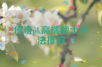 传奇pk高端战士手法推荐