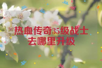 热血传奇35级战士去哪里升级