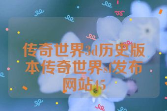 传奇世界3d历史版本传奇世界sf发布网站45
