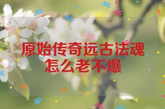 原始传奇远古法魂怎么老不爆