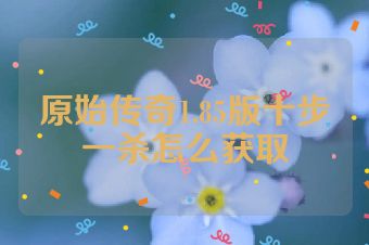原始传奇1.85版十步一杀怎么获取