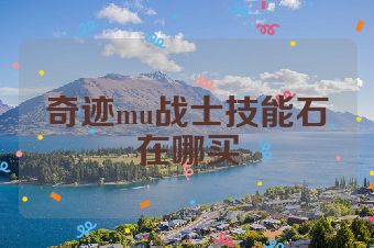 奇迹mu战士技能石在哪买