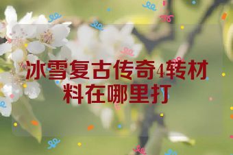 冰雪复古传奇4转材料在哪里打