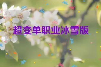 超变单职业冰雪版