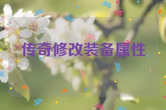 传奇修改装备属性