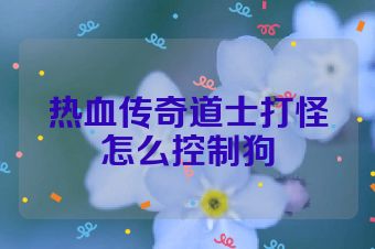 热血传奇道士打怪怎么控制狗