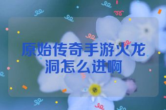 原始传奇手游火龙洞怎么进啊