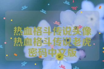热血格斗传说头像热血格斗传说老虎密码中文版