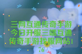 三网互通传奇手游今日开服三端互通传奇手游找服网站176