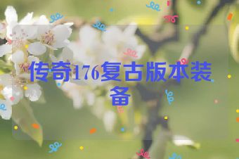 传奇176复古版本装备