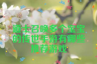 道士召唤多个宝宝的传世手游有哪些推荐游戏