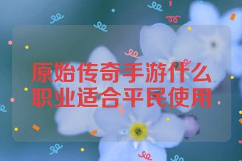 原始传奇手游什么职业适合平民使用
