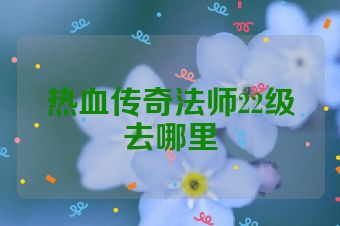 热血传奇法师22级去哪里