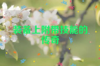 装备上附带技能的传奇