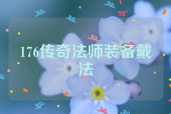 176传奇法师装备戴法