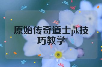 原始传奇道士pk技巧教学