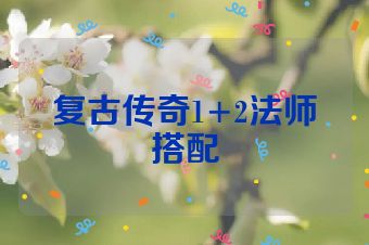 复古传奇1+2法师搭配
