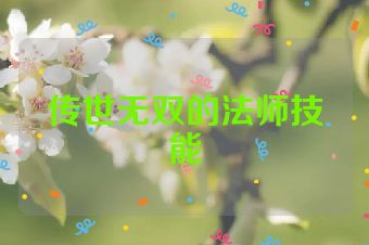 传世无双的法师技能