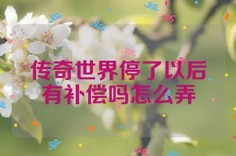 传奇世界停了以后有补偿吗怎么弄