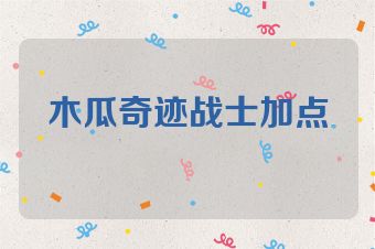 木瓜奇迹战士加点