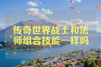 传奇世界战士和法师组合技能一样吗
