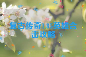 复古传奇1.85英雄合击攻略