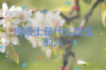 传道士是什么地位的人