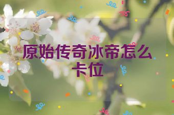 原始传奇冰帝怎么卡位