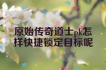 原始传奇道士pk怎样快捷锁定目标呢