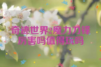 奇迹世界2魔力刀锋厉害吗值得玩吗