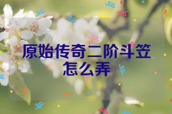 原始传奇二阶斗笠怎么弄