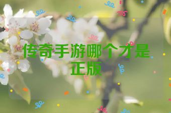 传奇手游哪个才是正版