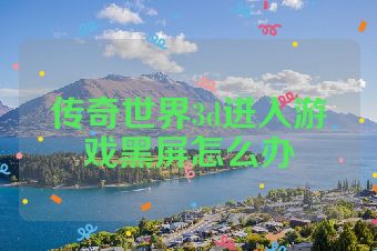 传奇世界3d进入游戏黑屏怎么办