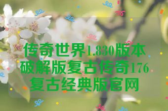 传奇世界1.830版本破解版复古传奇176复古经典版官网